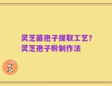 灵芝菌孢子提取工艺？灵芝孢子粉制作法