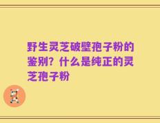 野生灵芝破壁孢子粉的鉴别？什么是纯正的灵芝孢子粉