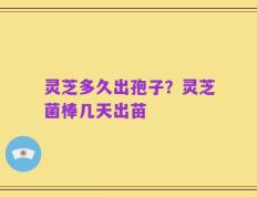 灵芝多久出孢子？灵芝菌棒几天出苗