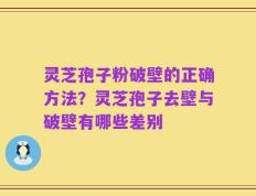 灵芝孢子粉破壁的正确方法？灵芝孢子去壁与破壁有哪些差别