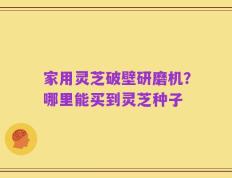 家用灵芝破壁研磨机？哪里能买到灵芝种子