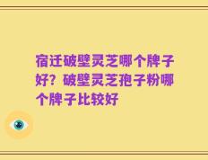 宿迁破壁灵芝哪个牌子好？破壁灵芝孢子粉哪个牌子比较好