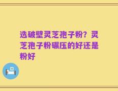 选破壁灵芝孢子粉？灵芝孢子粉碾压的好还是粉好