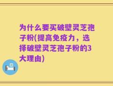 为什么要买破壁灵芝孢子粉(提高免疫力，选择破壁灵芝孢子粉的3大理由)