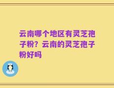 云南哪个地区有灵芝孢子粉？云南的灵芝孢子粉好吗
