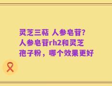 灵芝三萜 人参皂苷？人参皂苷rh2和灵芝孢子粉，哪个效果更好