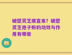 破壁灵芝康富来？破壁灵芝孢子粉的功效与作用有哪些