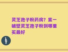 灵芝孢子粉药房？紫一破壁灵芝孢子粉到哪里买最好