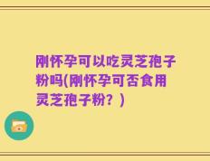 刚怀孕可以吃灵芝孢子粉吗(刚怀孕可否食用灵芝孢子粉？)
