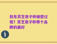 敖东灵芝孢子粉破壁过程？灵芝孢子粉哪个品牌的最好