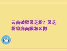 云南破壁灵芝粉？灵芝粉家庭面膜怎么做