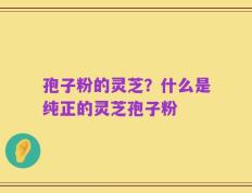 孢子粉的灵芝？什么是纯正的灵芝孢子粉
