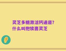 灵芝多糖激活钙通道？什么叫抱犊崮灵芝