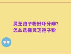 灵芝孢子粉好坏分辨？怎么选择灵芝孢子粉