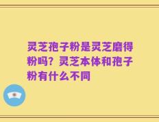 灵芝孢子粉是灵芝磨得粉吗？灵芝本体和孢子粉有什么不同