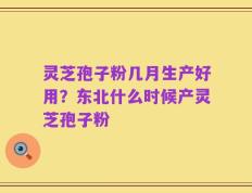 灵芝孢子粉几月生产好用？东北什么时候产灵芝孢子粉