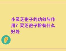 小灵芝孢子的功效与作用？灵芝孢子粉有什么好处