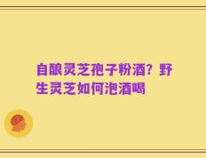 自酿灵芝孢子粉酒？野生灵芝如何泡酒喝