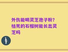 外伤能喝灵芝孢子粉？枯死的石榴树能长出灵芝吗