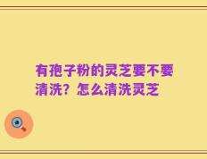 有孢子粉的灵芝要不要清洗？怎么清洗灵芝