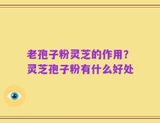 老孢子粉灵芝的作用？灵芝孢子粉有什么好处