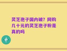灵芝孢子国内破？网购几十元的灵芝孢子粉是真的吗
