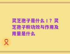 灵芝孢子是什么丨？灵芝孢子粉功效与作用及用量是什么