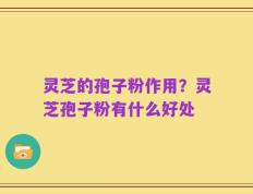灵芝的孢子粉作用？灵芝孢子粉有什么好处
