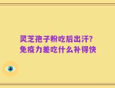 灵芝孢子粉吃后出汗？免疫力差吃什么补得快