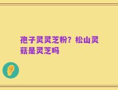 孢子灵灵芝粉？松山灵菇是灵芝吗