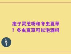 孢子灵芝粉和冬虫夏草？冬虫夏草可以泡酒吗