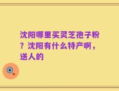 沈阳哪里买灵芝孢子粉？沈阳有什么特产啊，送人的