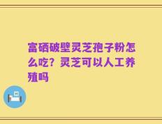 富硒破壁灵芝孢子粉怎么吃？灵芝可以人工养殖吗