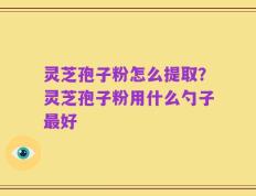 灵芝孢子粉怎么提取？灵芝孢子粉用什么勺子最好