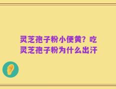 灵芝孢子粉小便黄？吃灵芝孢子粉为什么出汗