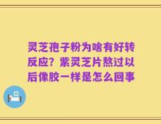 灵芝孢子粉为啥有好转反应？紫灵芝片熬过以后像胶一样是怎么回事