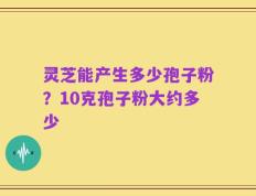 灵芝能产生多少孢子粉？10克孢子粉大约多少