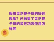 服用灵芝孢子粉的好转现象？已采集了灵芝孢子粉的灵芝功效作用怎样呢