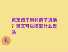 灵芝孢子粉和鸽子煲汤？灵芝可以搭配什么煲汤
