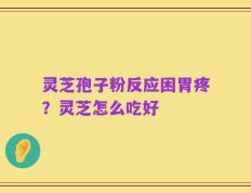 灵芝孢子粉反应困胃疼？灵芝怎么吃好