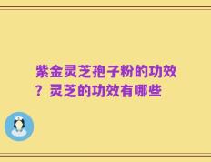 紫金灵芝孢子粉的功效？灵芝的功效有哪些