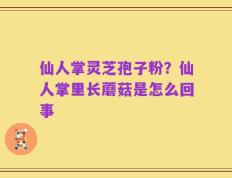 仙人掌灵芝孢子粉？仙人掌里长蘑菇是怎么回事