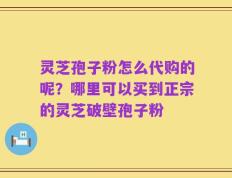 灵芝孢子粉怎么代购的呢？哪里可以买到正宗的灵芝破壁孢子粉