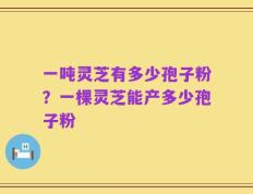 一吨灵芝有多少孢子粉？一棵灵芝能产多少孢子粉