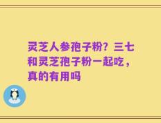 灵芝人参孢子粉？三七和灵芝孢子粉一起吃，真的有用吗