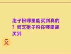孢子粉哪里能买到真的？灵芝孢子粉在哪里能买到