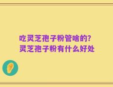 吃灵芝孢子粉管啥的？灵芝孢子粉有什么好处