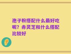 孢子粉搭配什么最好吃呢？赤灵芝和什么搭配比较好