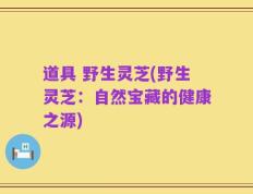 道具 野生灵芝(野生灵芝：自然宝藏的健康之源)