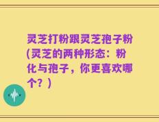 灵芝打粉跟灵芝孢子粉(灵芝的两种形态：粉化与孢子，你更喜欢哪个？)